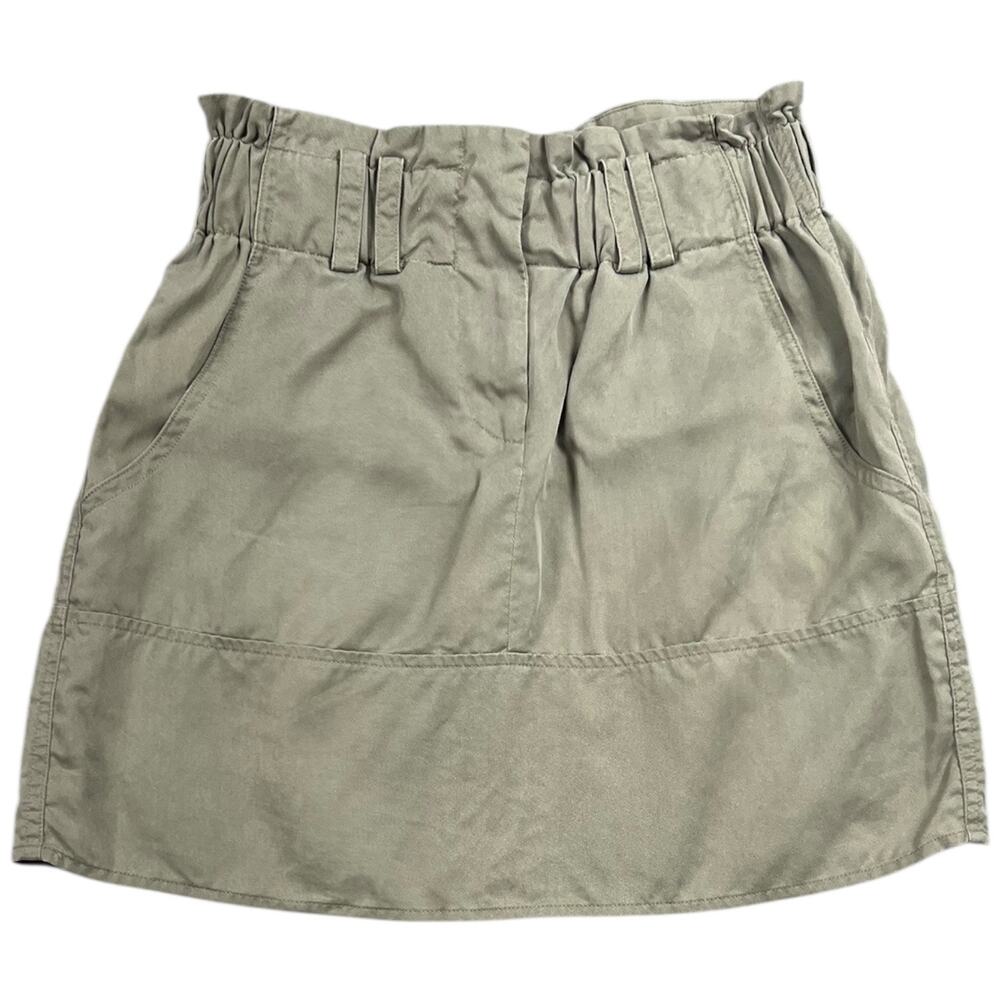 Ramy Brook Olive Paperbag Waist Mini Skirt Utility Women’s 00